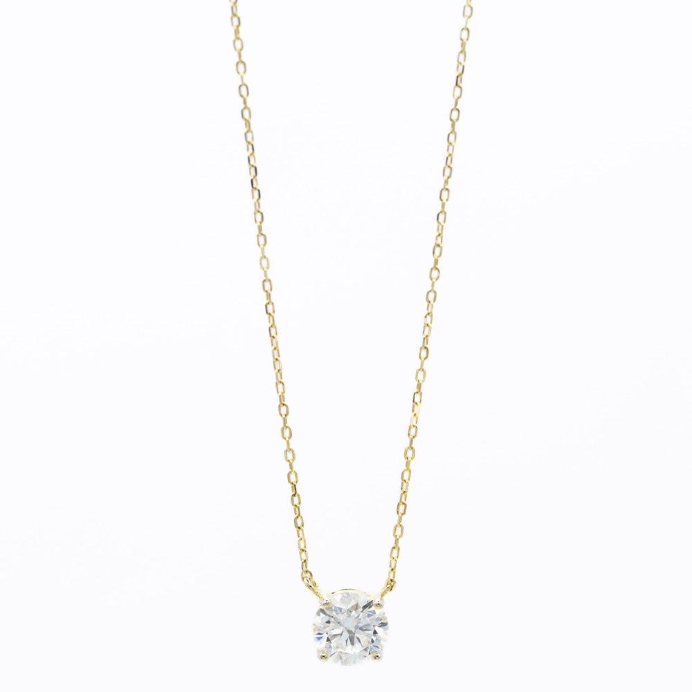 14KT Gold Lab Diamond Floating Necklace